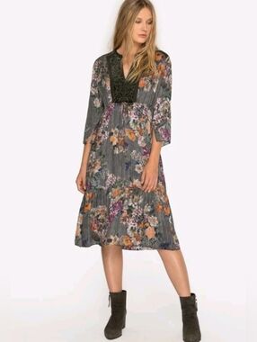 Johnny Was Workshop Velvet Mix Prairie Dress